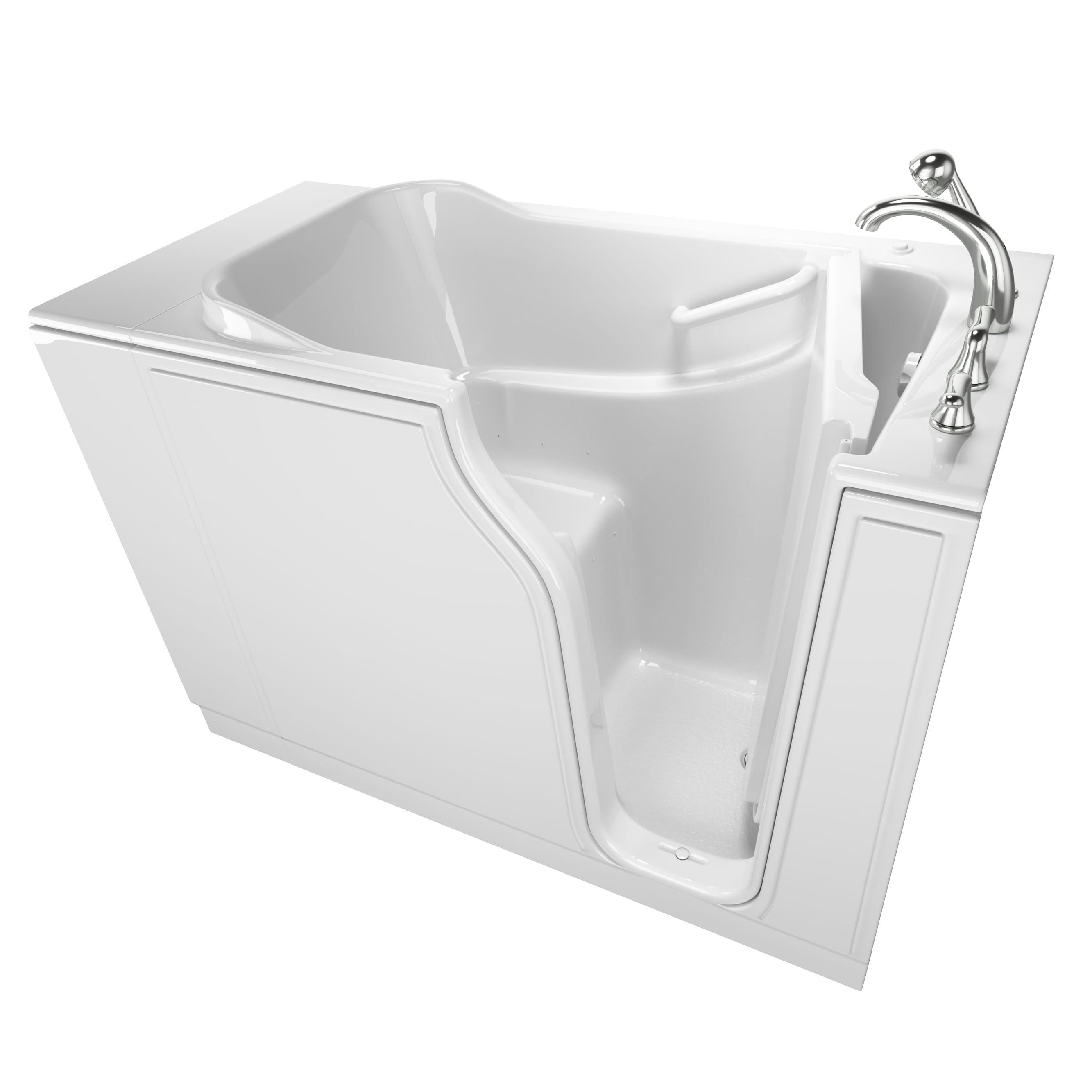 Gelcoat Entry Series 52 x 30-Inch Walk-In Tub With Air Spa System – Right-Hand Drain With Faucet